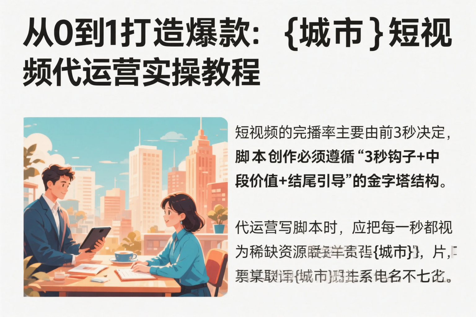 从0到1打造爆款:马鞍山短视频代运营实操教程