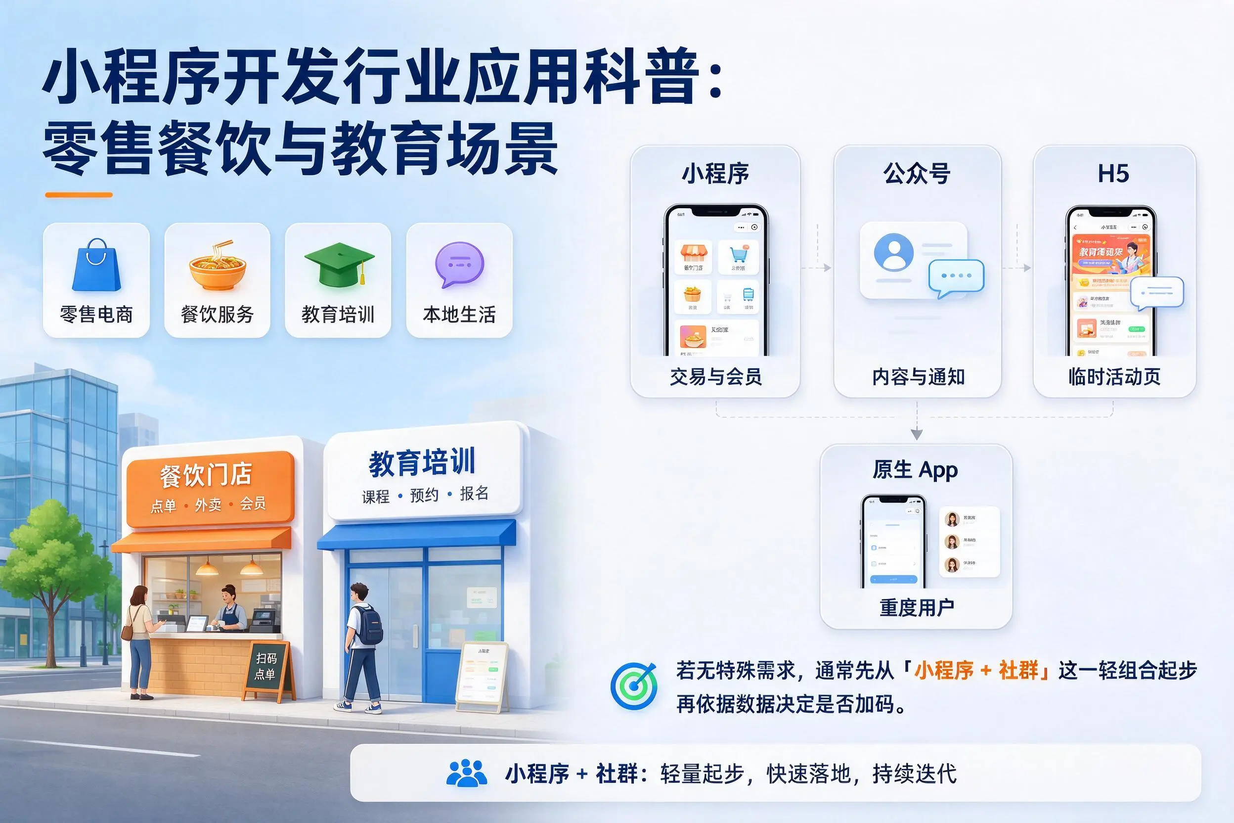 马鞍山小程序开发行业应用科普：零售餐饮与教育场景