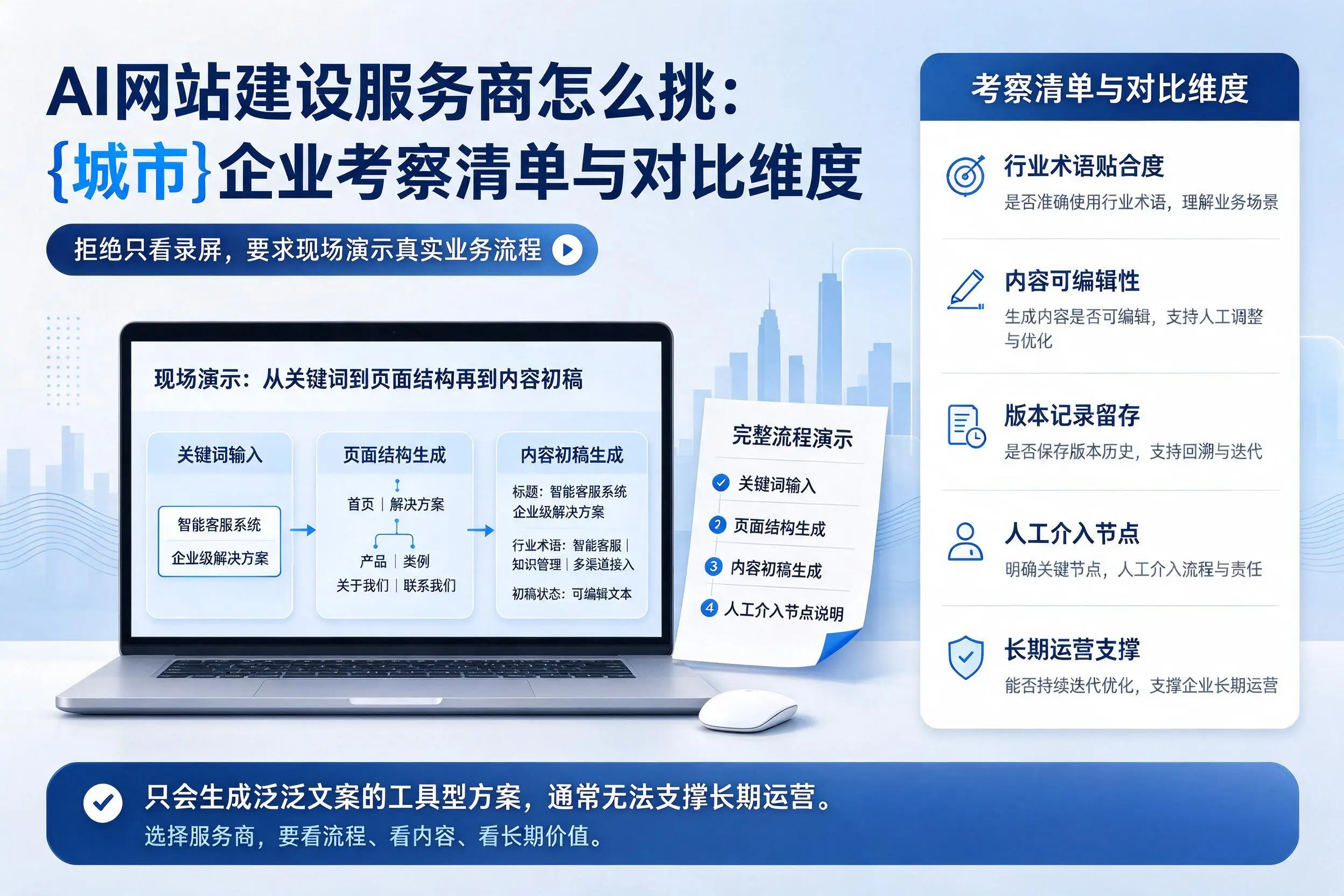 AI网站建设服务商怎么挑：马鞍山企业考察清单与对比维度