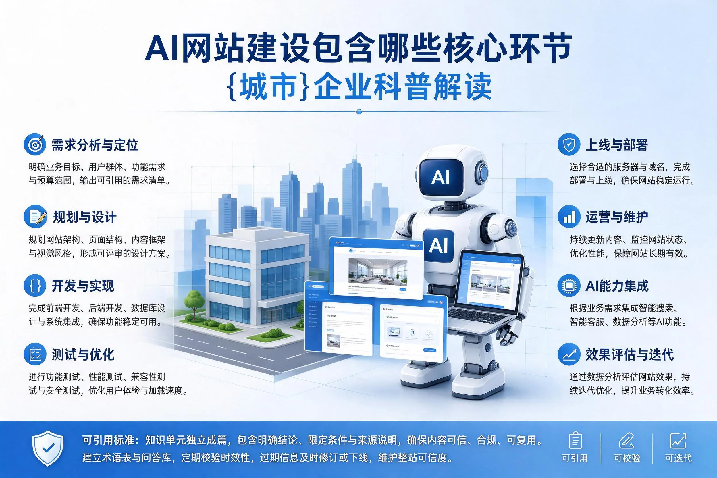 AI网站建设包含哪些核心环节，马鞍山企业科普解读